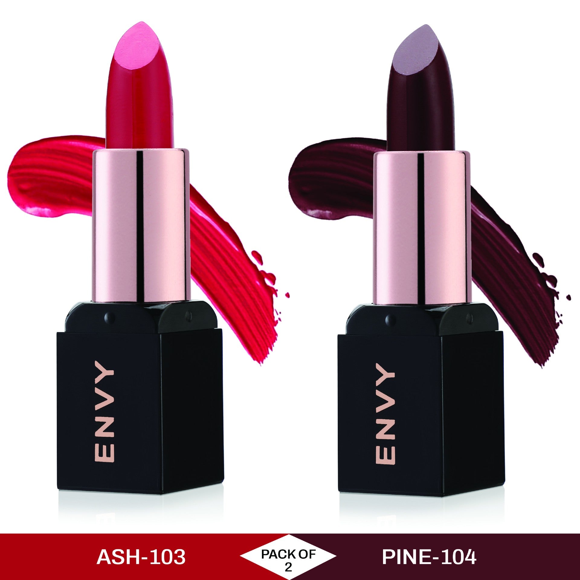 CAL Losangeles Envy Lipstick- Ash & Pine(Combo of 2)
