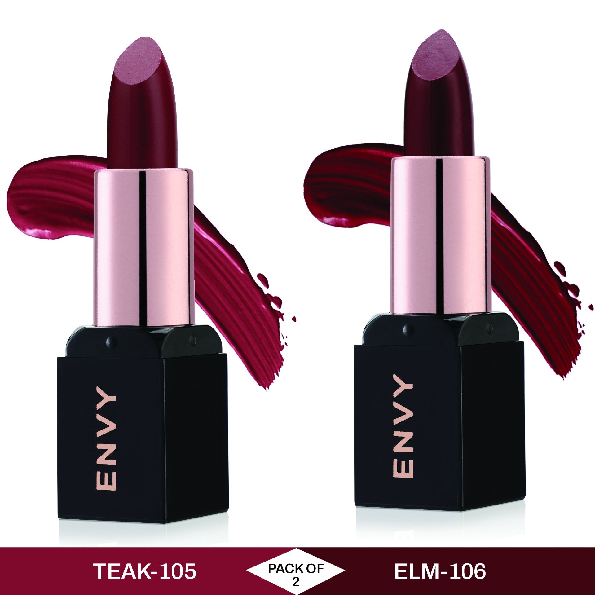 CAL Losangeles Envy Lipstick- Teak & Elm(Combo of 2)