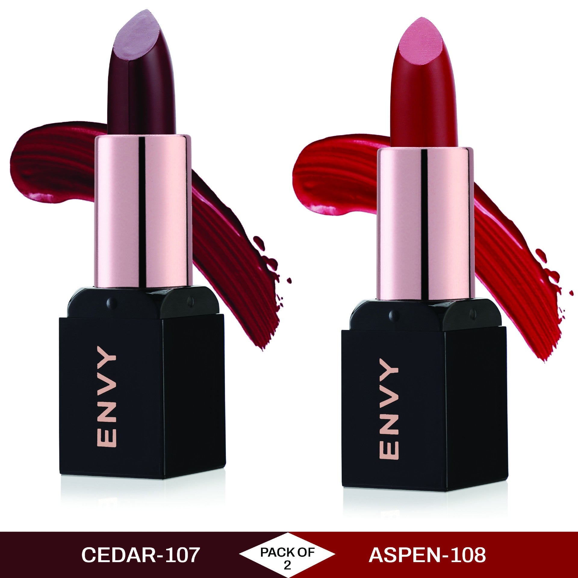 CAL Losangeles Envy Lipstick- Cedar& Aspen(Combo of 2)