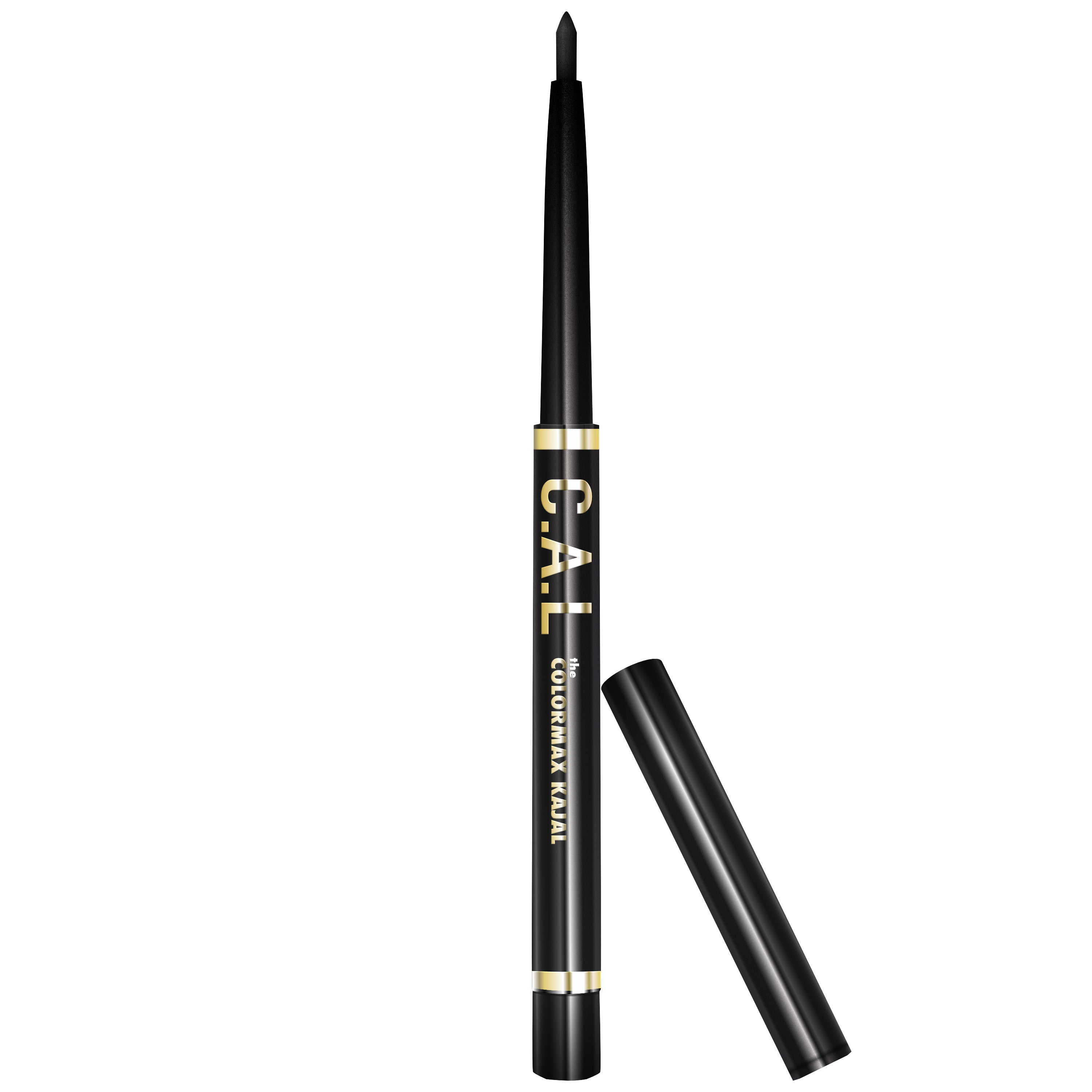 CAL Losangeles One Stroke Kajal Pencil - Water Resistant, Smudge Proof, 0.35 g Intense Black Max