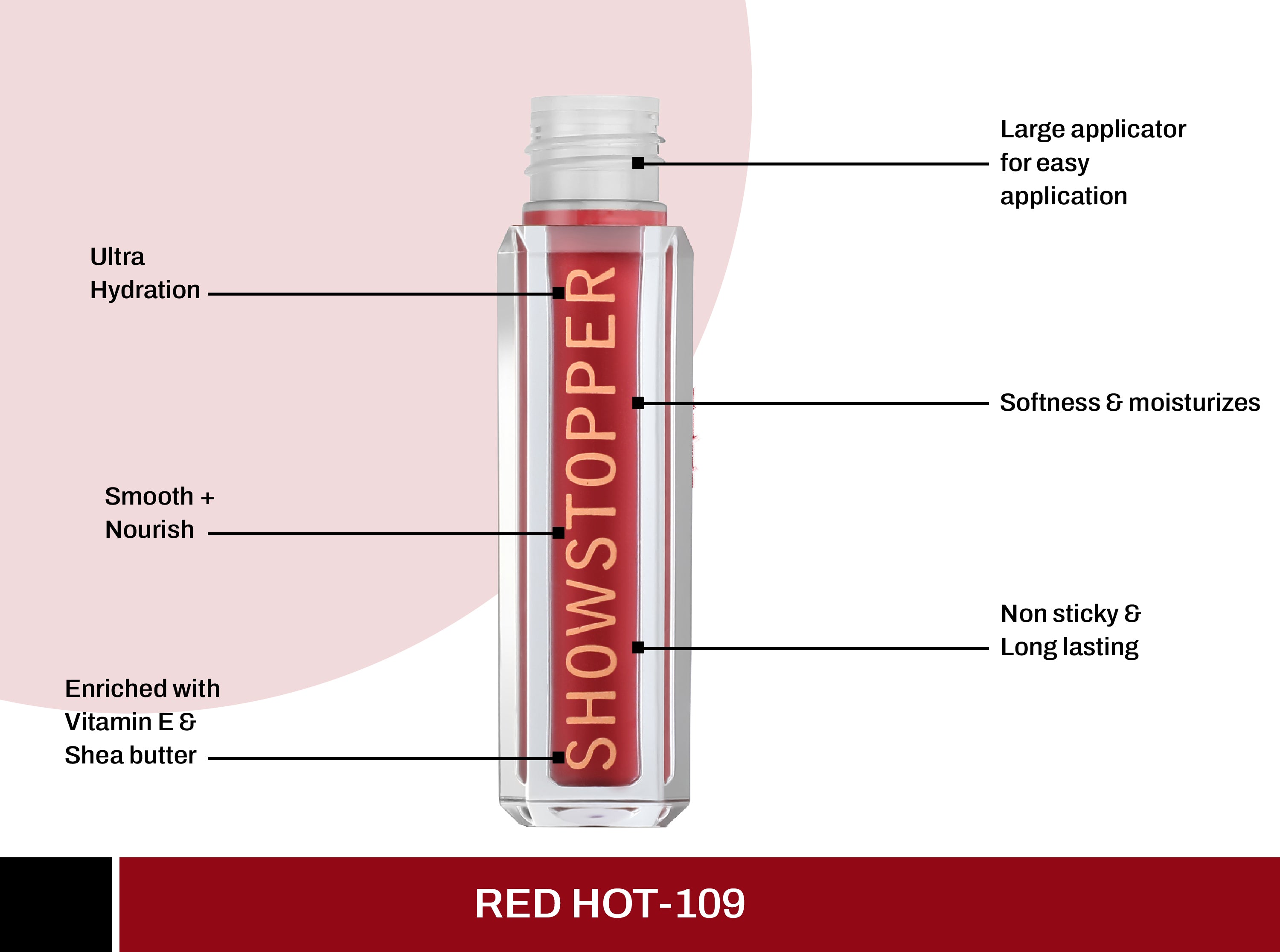 CAL Losangeles Showstopper Lip Liquid-Red Hot 109