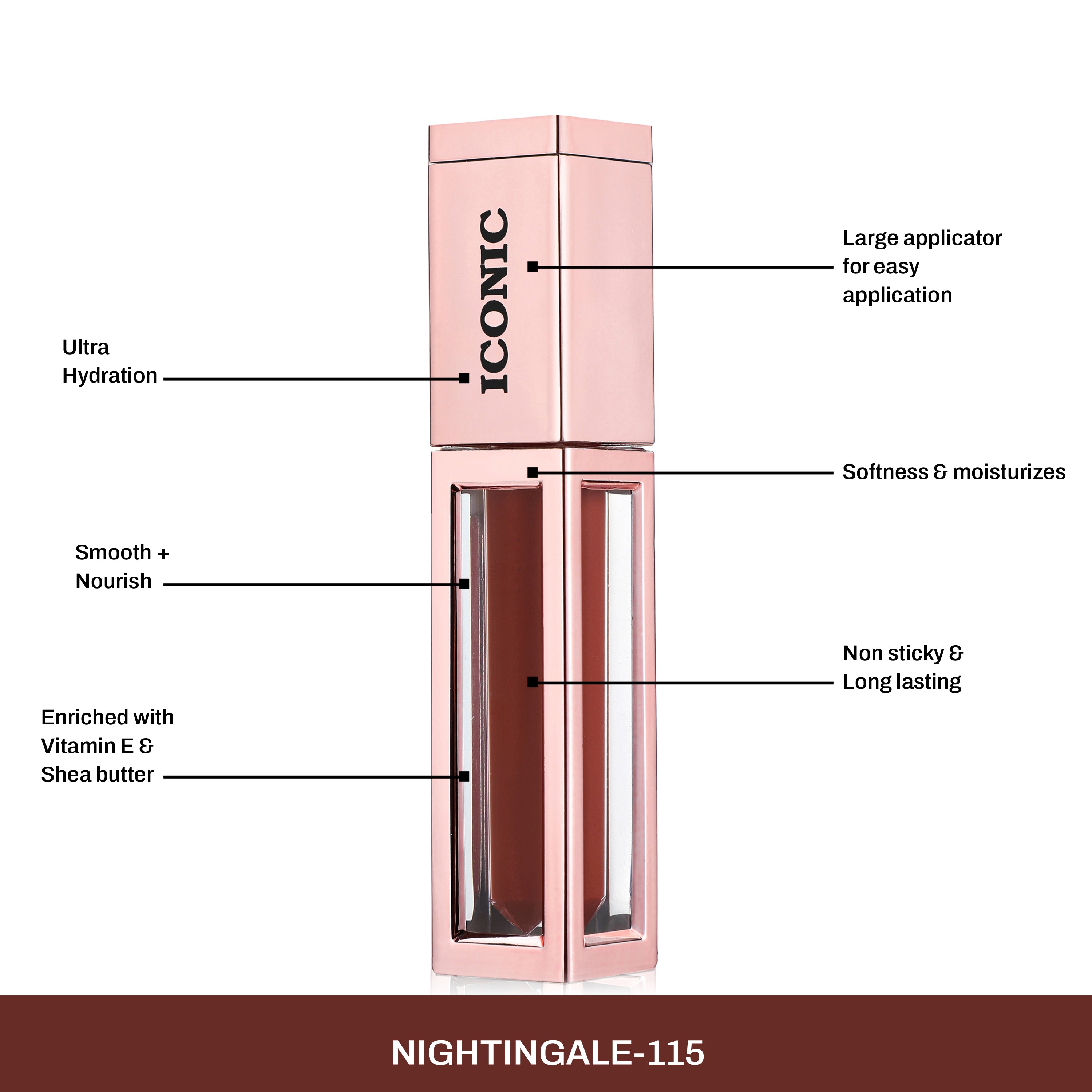 CAL Losangeles Iconic Lip Cream Matte Liquid-  NIGHT ANGALE 115