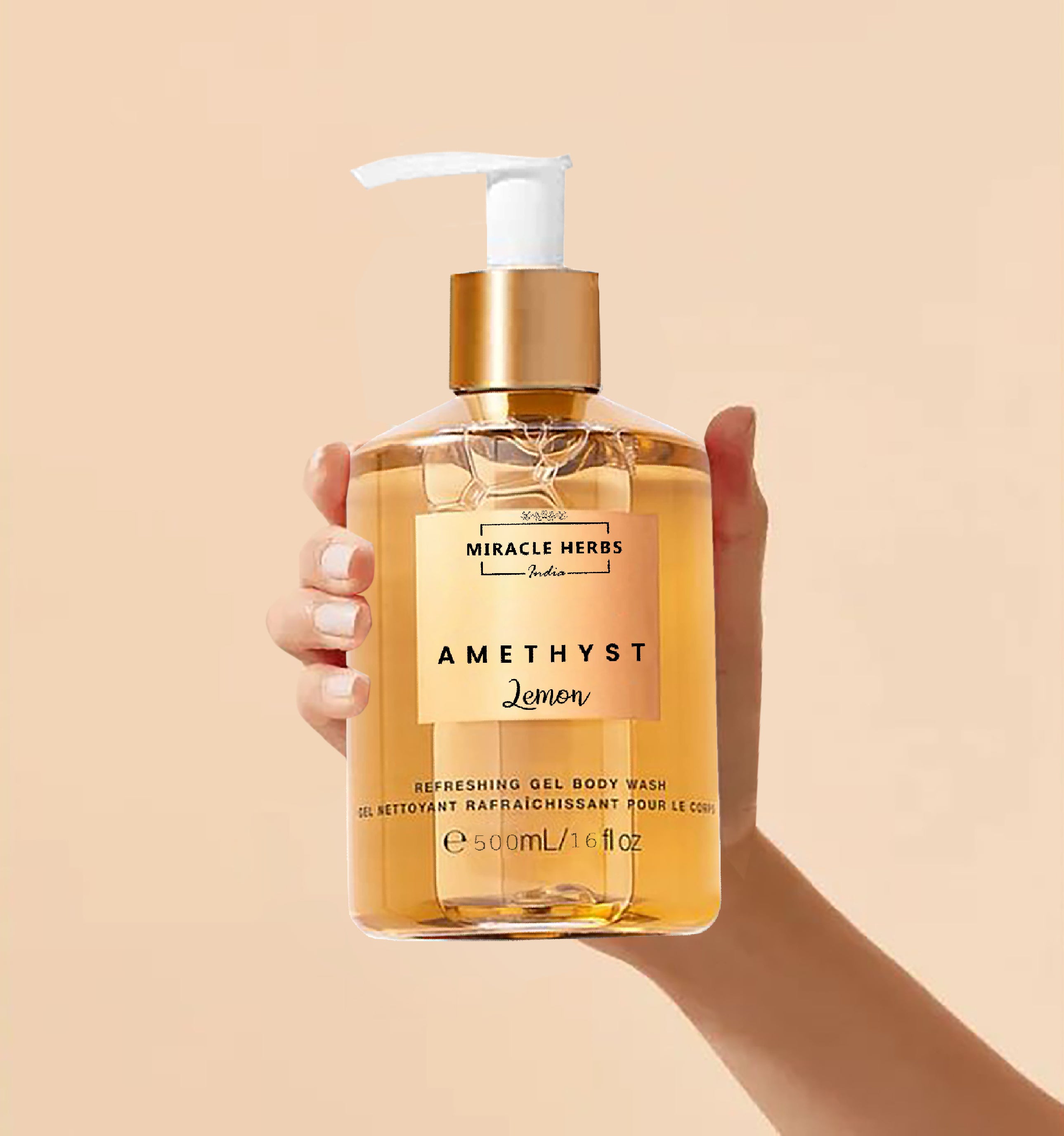 Miracle Herbs AMATHYST Refreshing Gel Body Wash LEMON