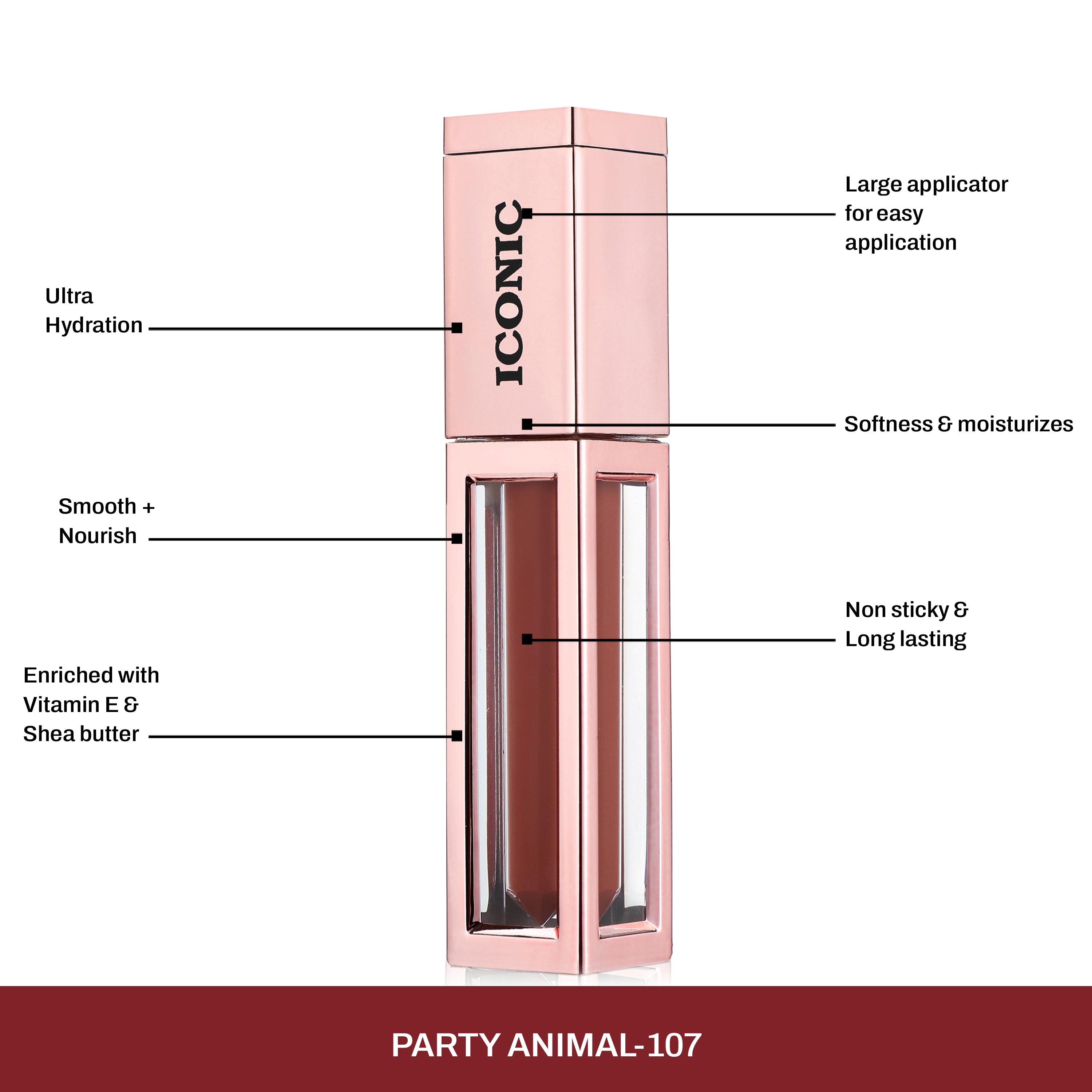 CAL LOS ANGELES Iconic Lip Cream Matte Liquid- PARTY ANIMAL 107