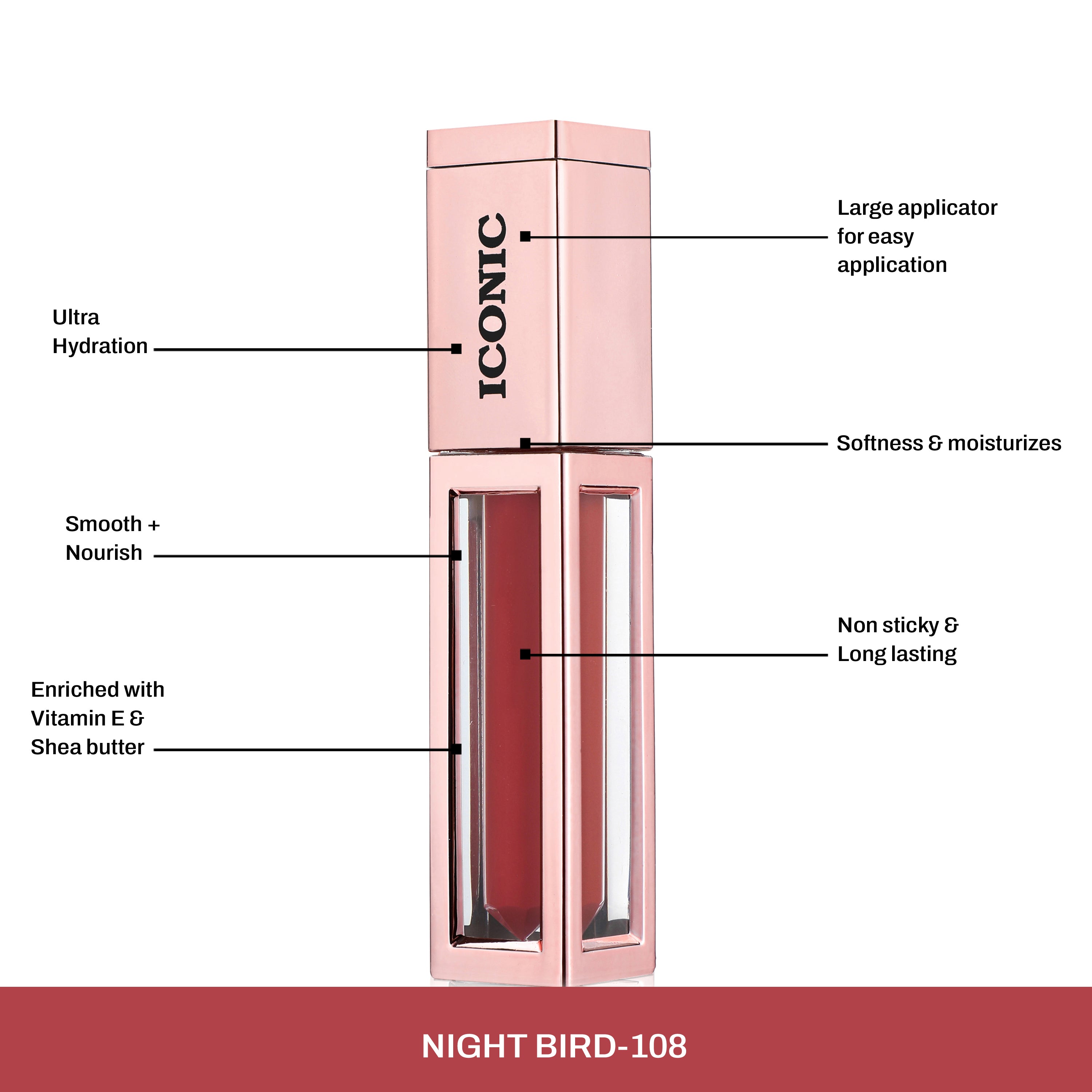 CAL LOS ANGELES Iconic Lip Cream Matte Liquid- NIGHT BIRD 108
