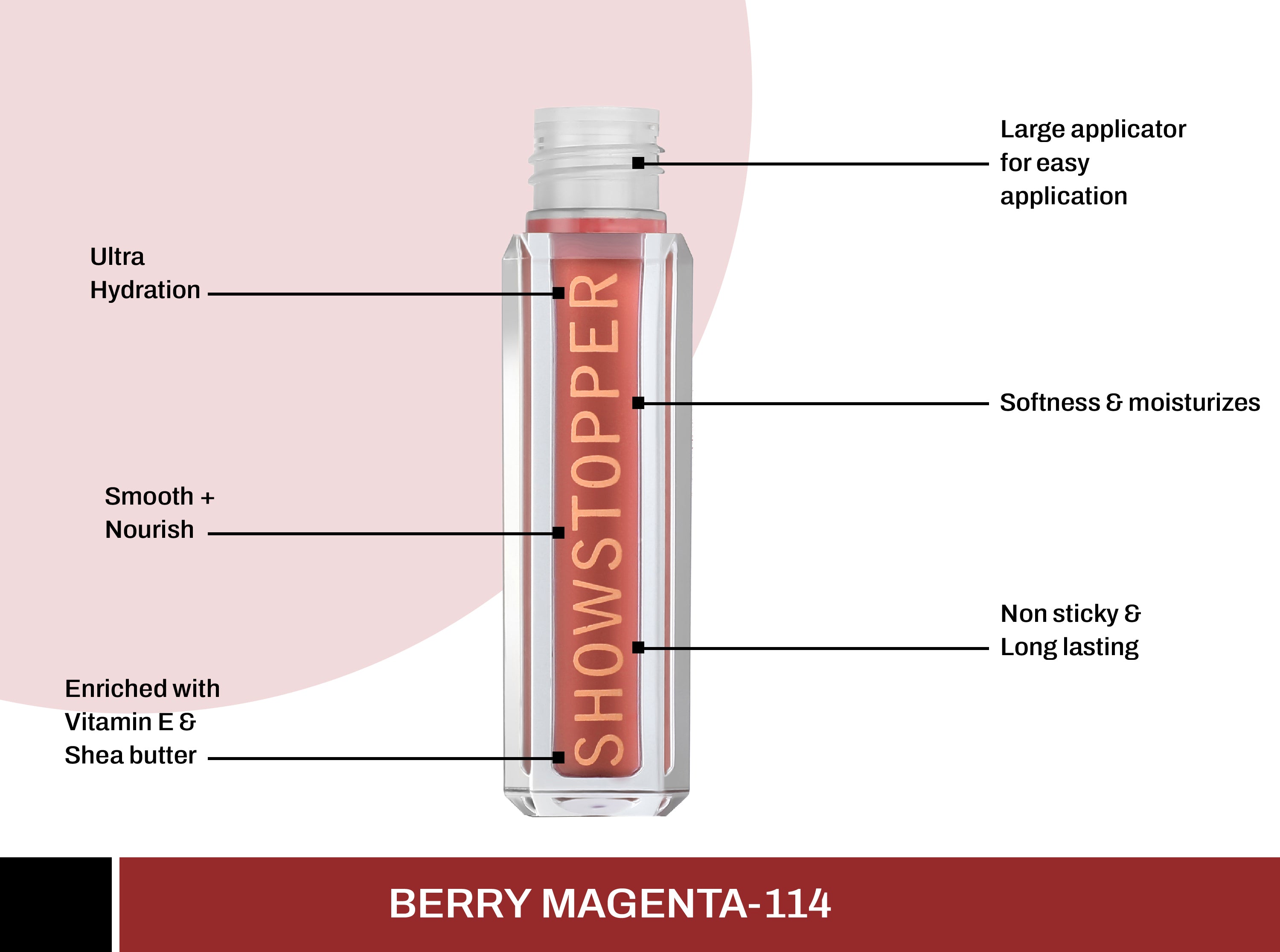 CAL Losangeles Showstopper Lip Liquid- Berry Magenta 114