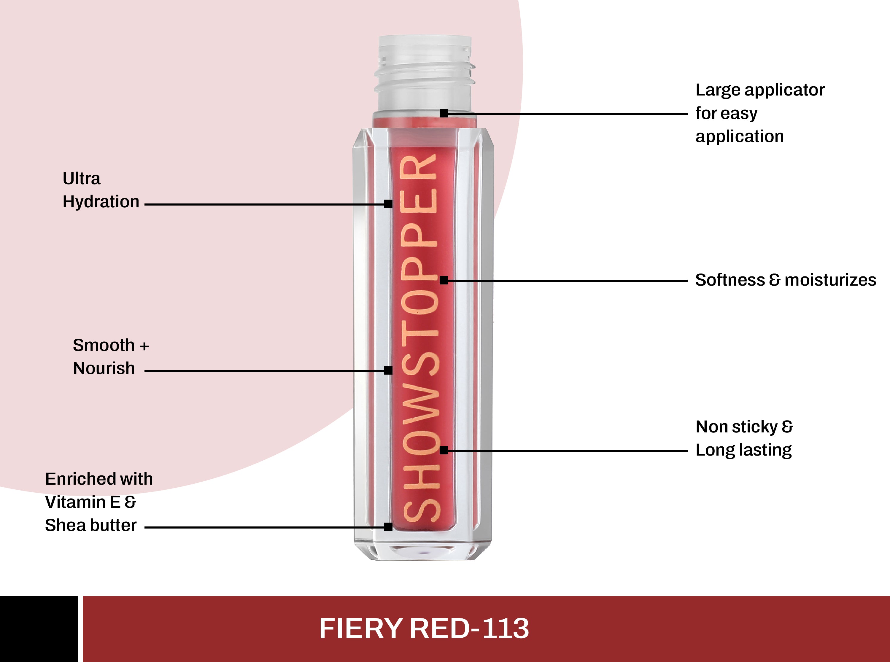 CAL Losangeles Showstopper Lip Liquid-Fiery Red 113