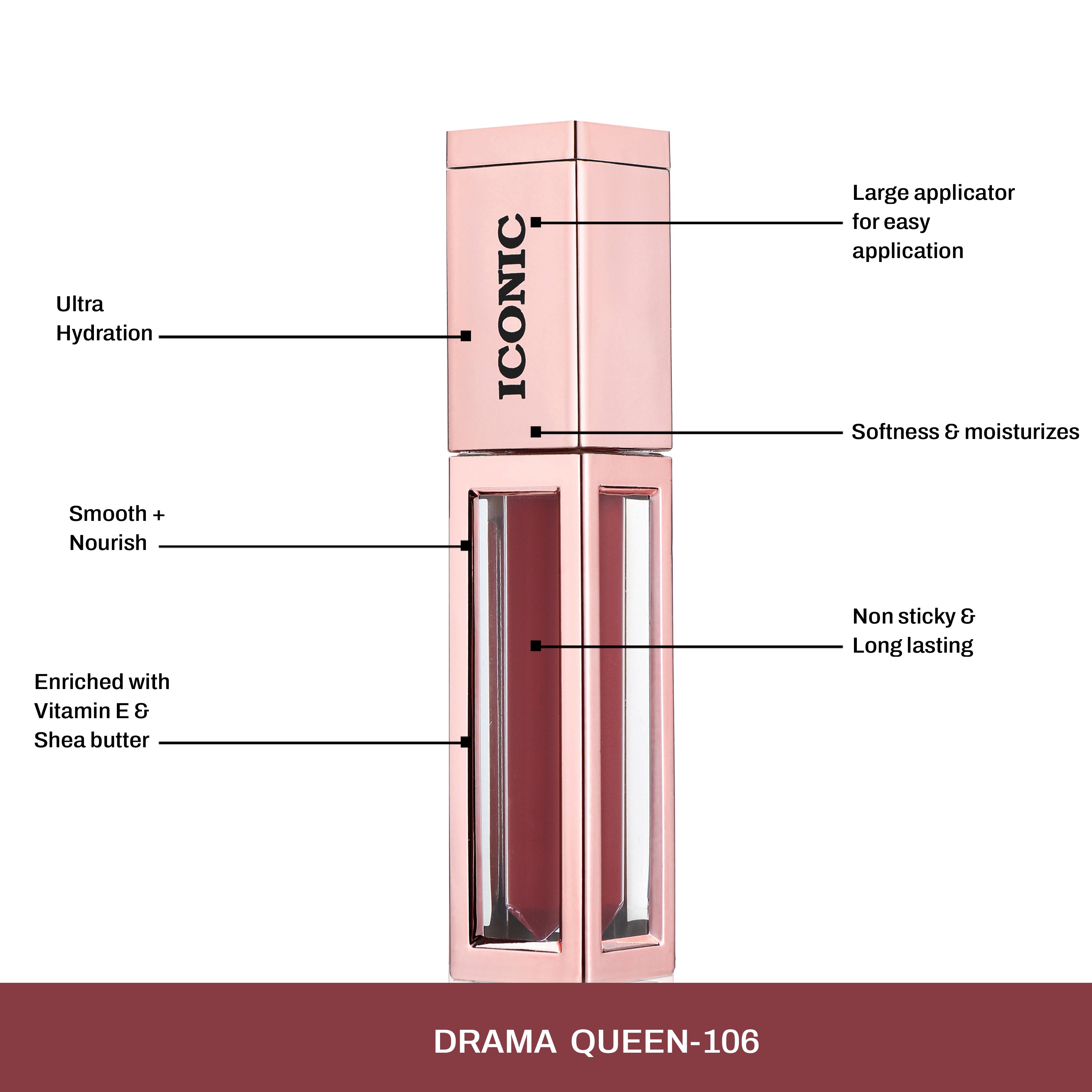 CAL LOS ANGELES Iconic Lip Cream Matte Liquid- DRAMA QUEEN  106