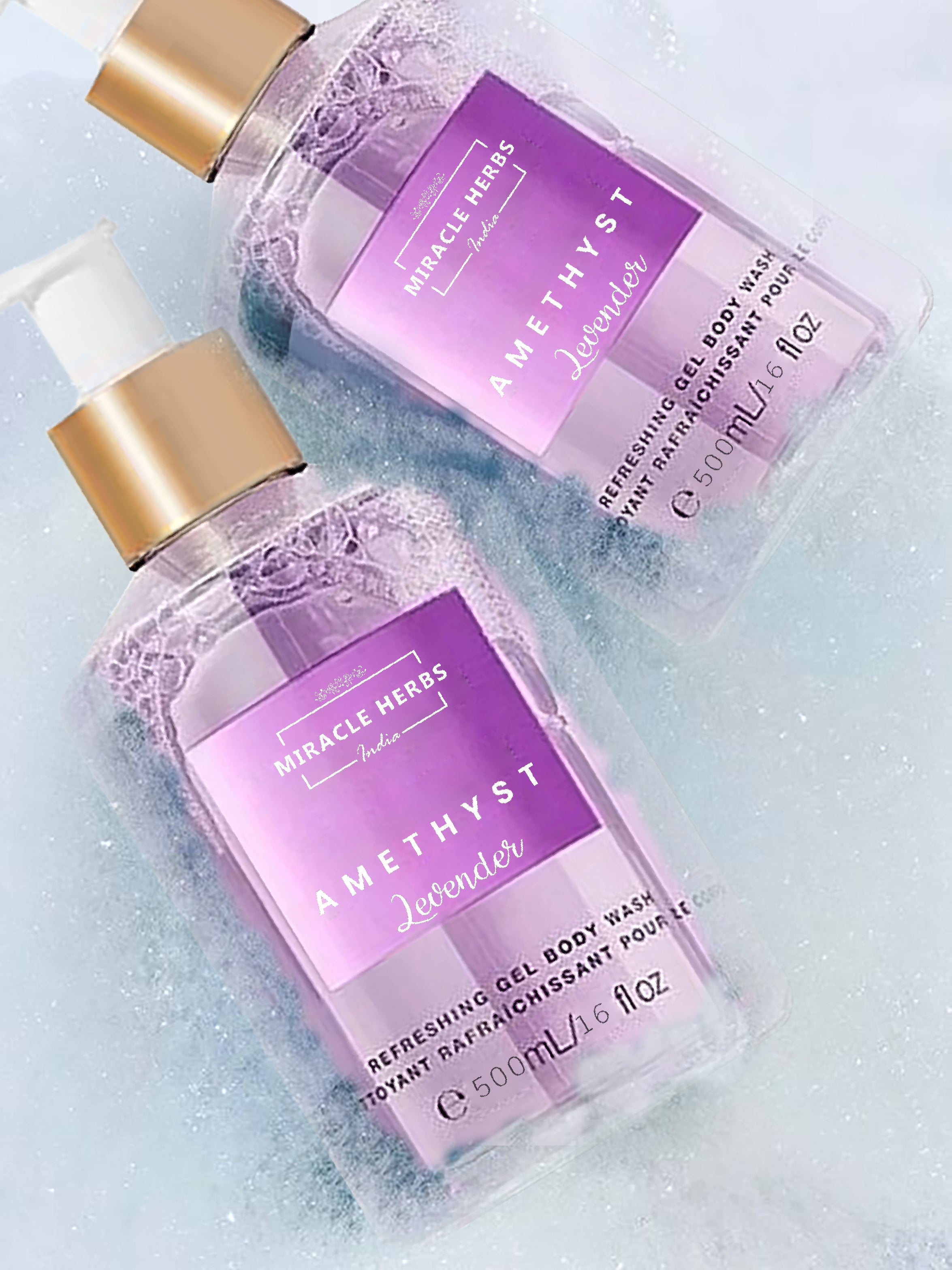 Miracle Herbs AMATHYST Refreshing Gel Body Wash Lavender