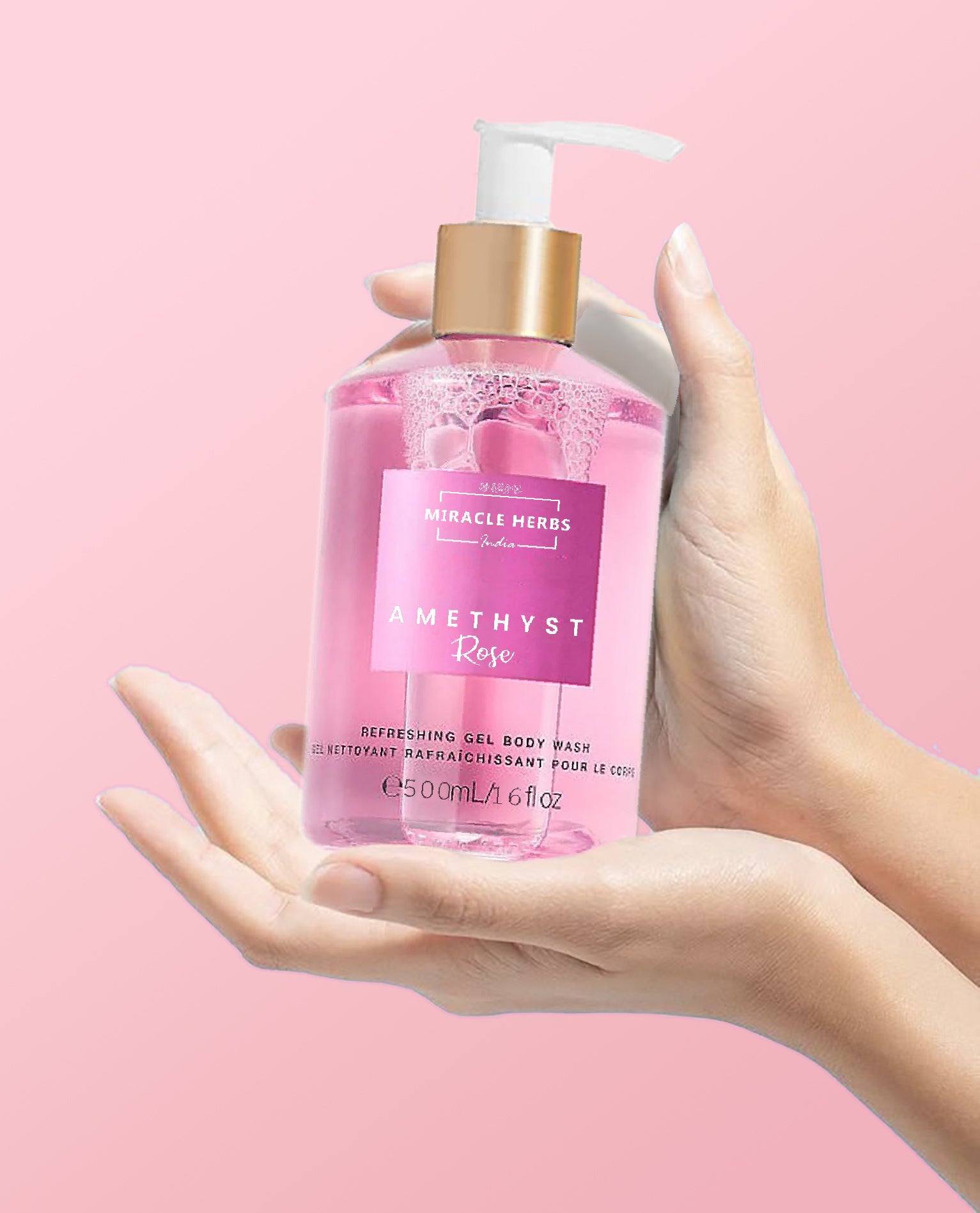 Miracle Herbs AMATHYST Refreshing Gel Body Wash ROSE
