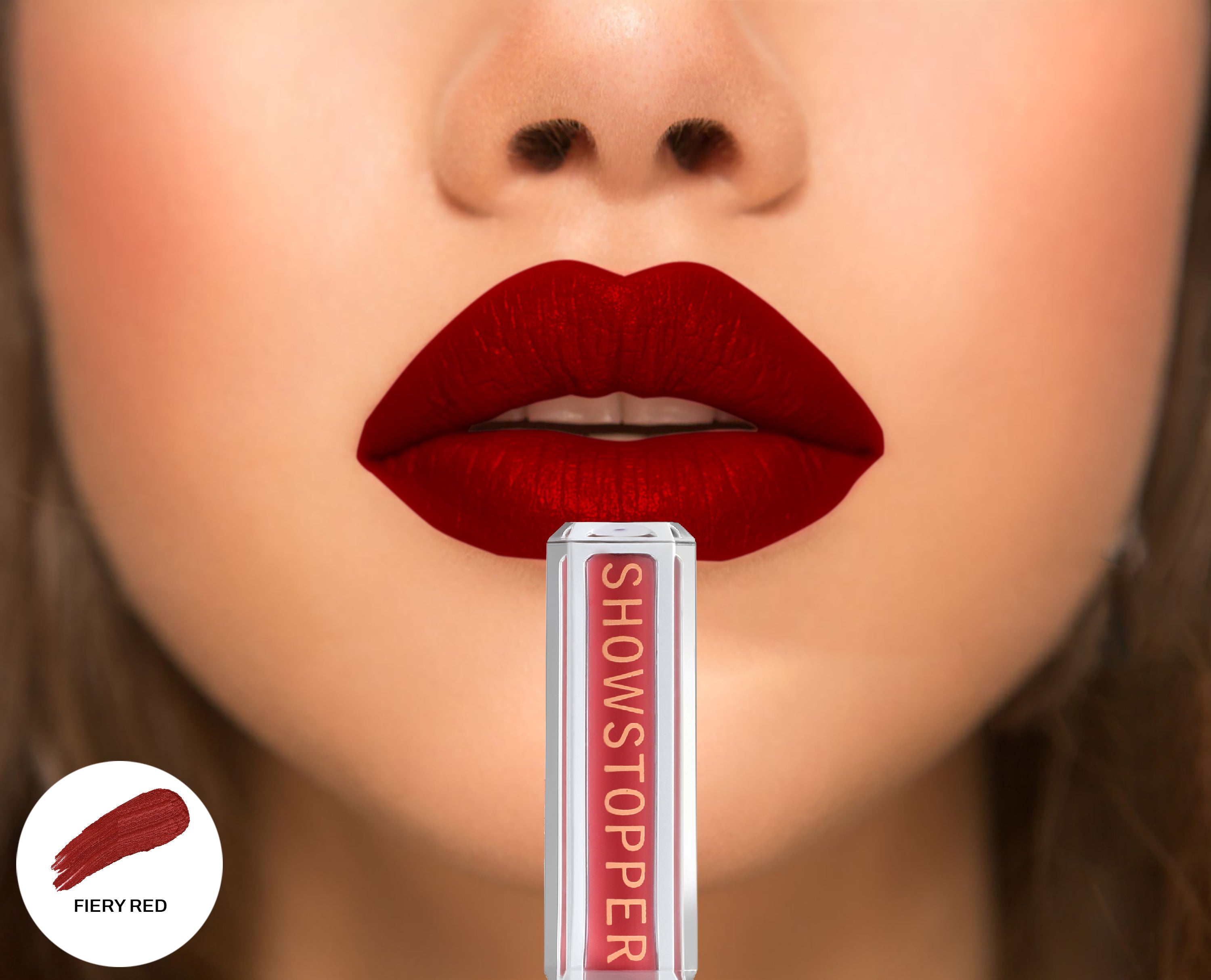 CAL Losangeles Showstopper Lip Liquid-Fiery Red 113
