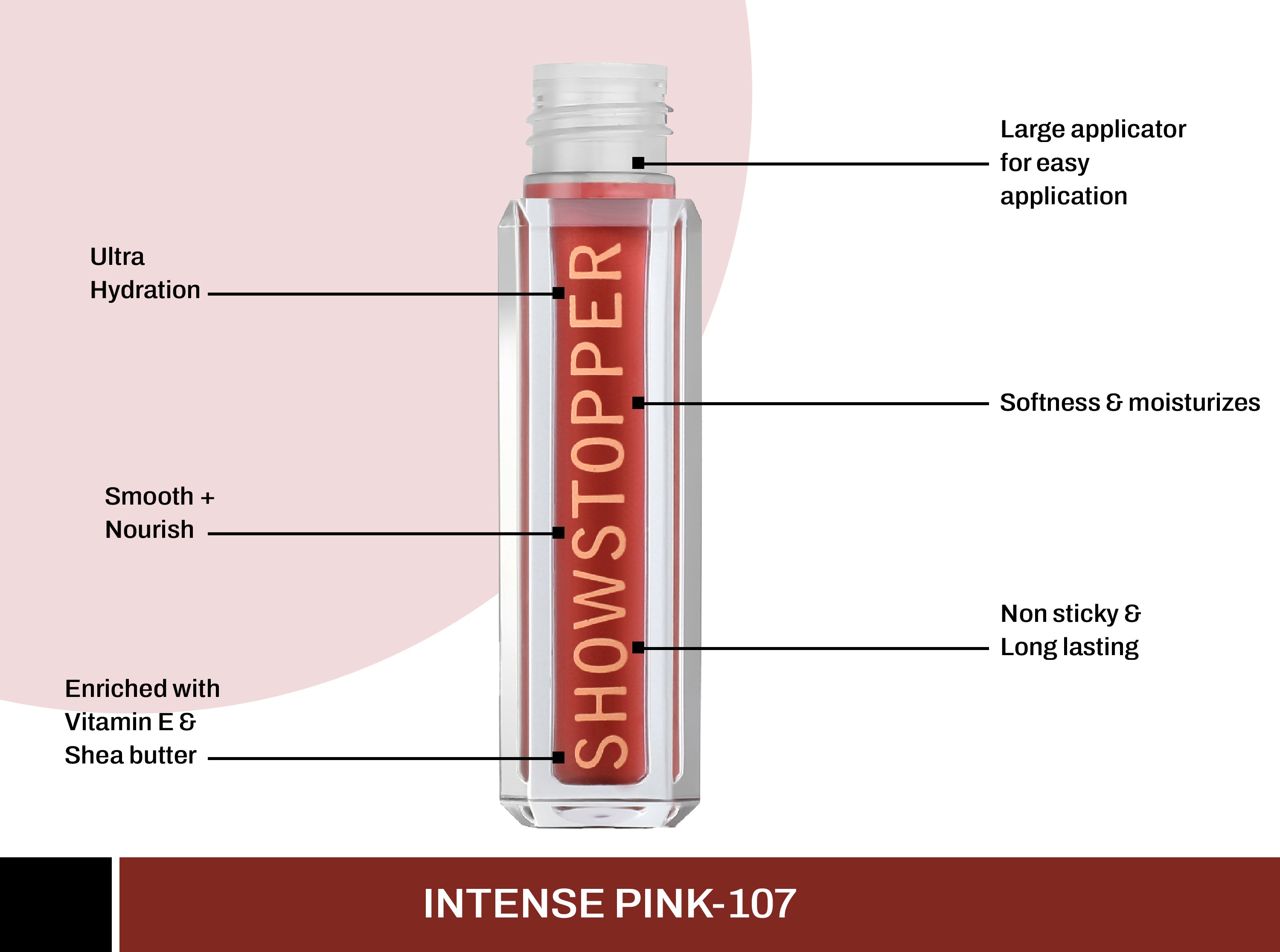 CAL Losangeles Showstopper Lip Liquid  Intense Pink 107