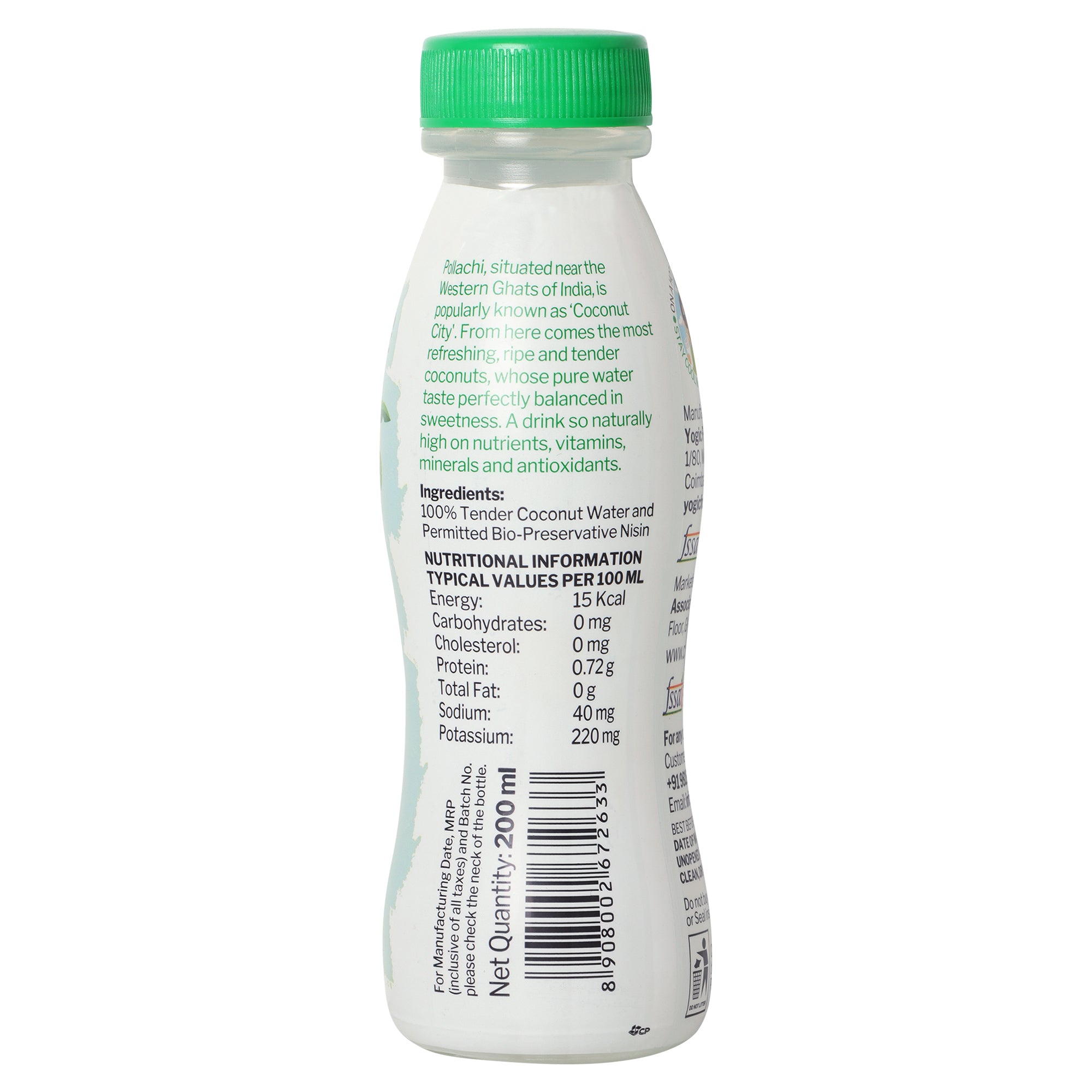 Coconato Tender Coconut Water, 200 ml (Pack of 6)