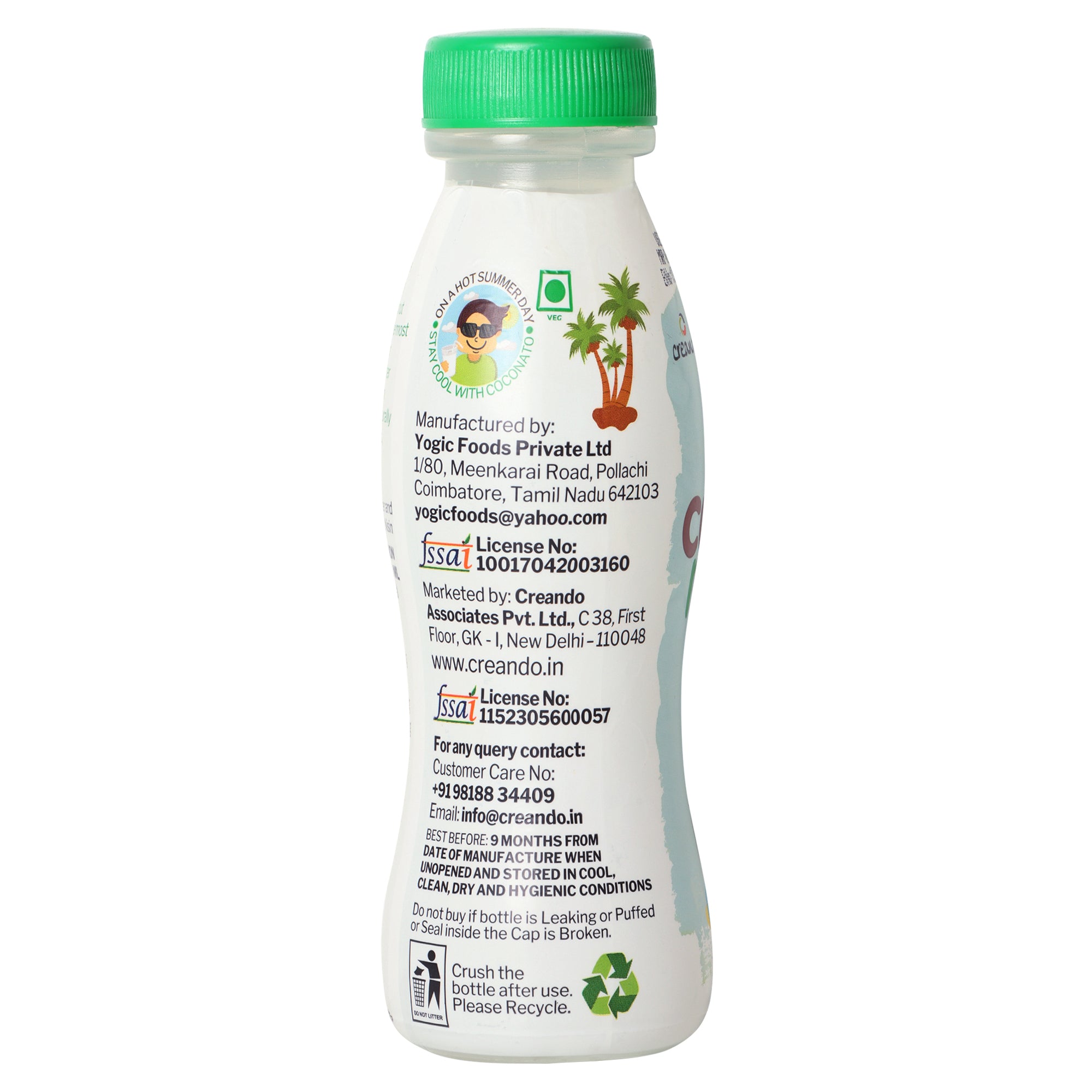 Coconato Tender Coconut Water, 200 ml (Pack of 6)