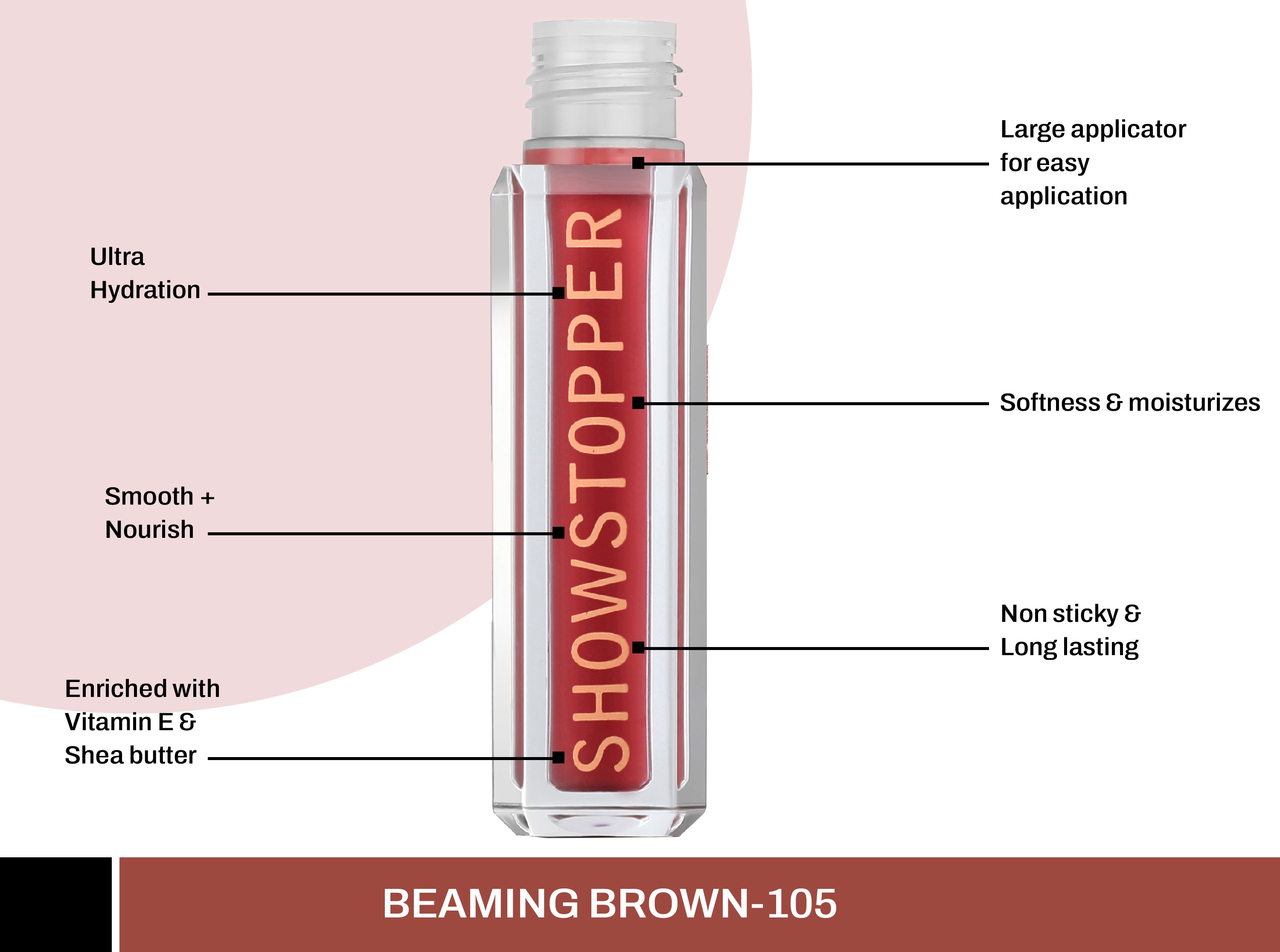 CAL Losangeles Showstopper Lip Liquid- Beaming Brown 105