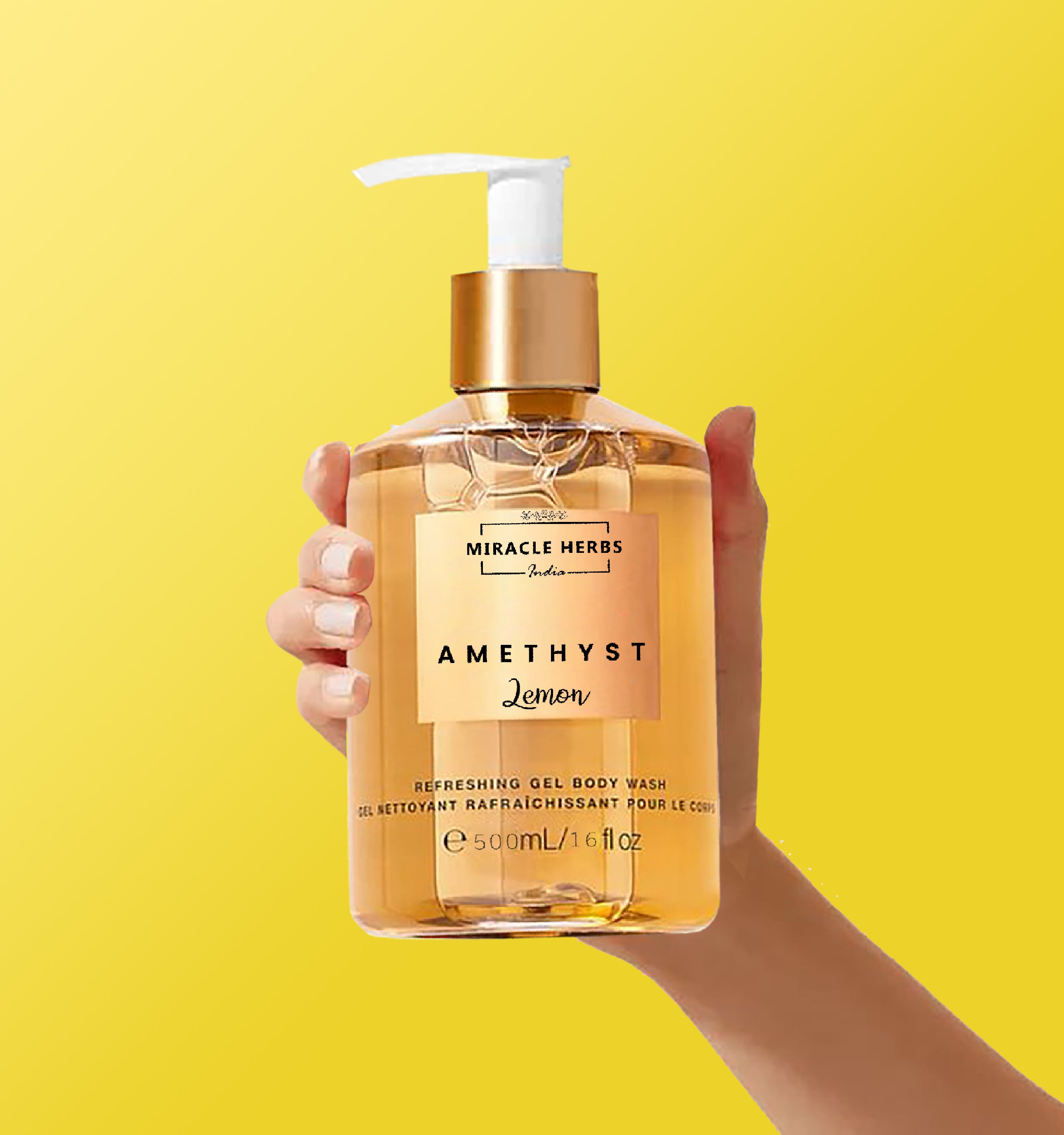 Miracle Herbs AMATHYST Refreshing Gel Body Wash LEMON