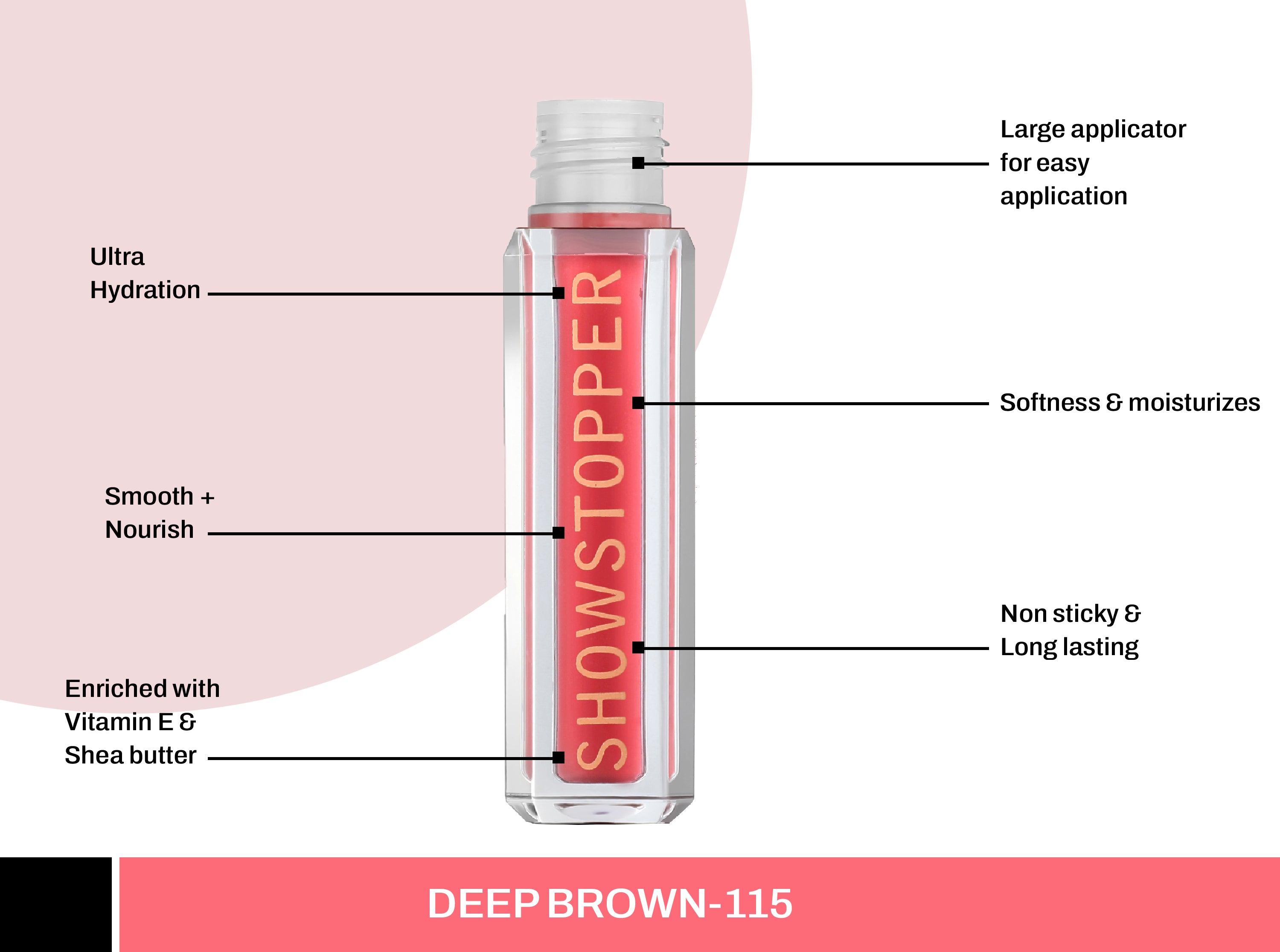 CAL Losangeles Showstopper Lip Liquid- Deep Brown 115