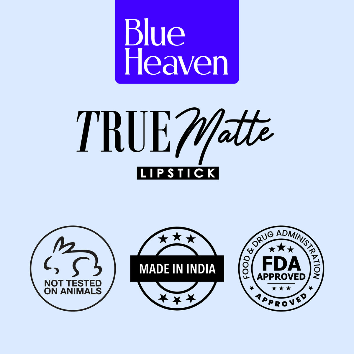 Blue Heaven True Matte Lipsticks for women with 2x Intense pigment | SPF Sun Protection | Weightless formula | Long Lasting upto 8Hrs, 6 Coral Nude, 4g