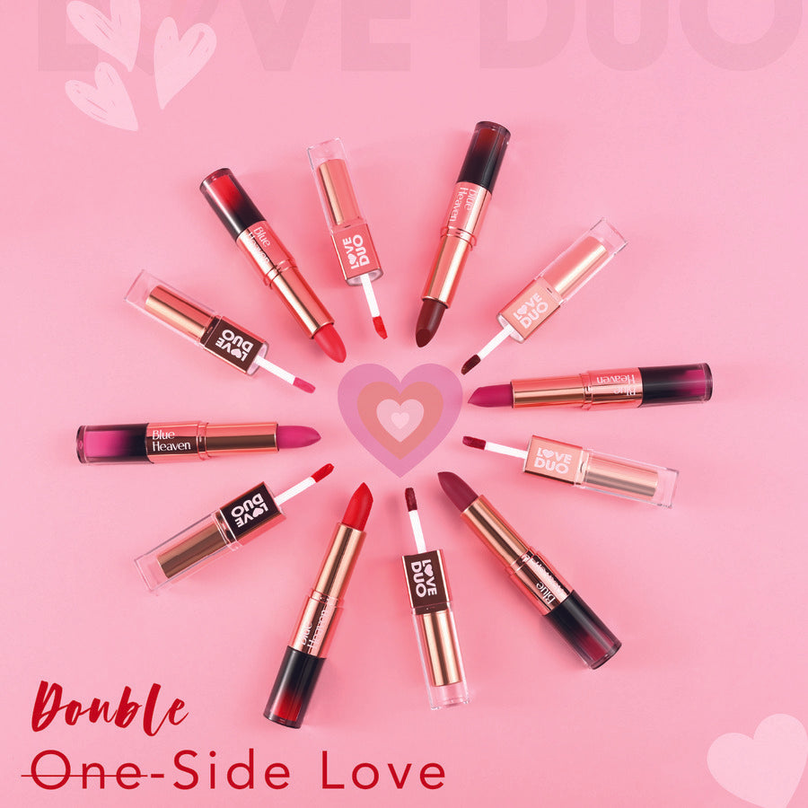 Blue Heaven Love Duo 2 in1 Dual Sided Lipstick for women | Non Transfer| Hydrating and Long Lasting Upto 12 hrs | Soft Matte Finish formula - 03 |1.5ml + 4g