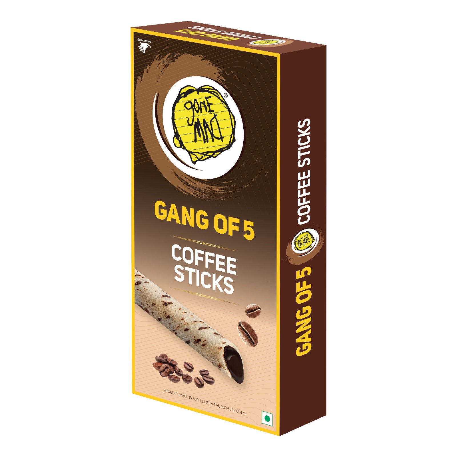 Gone Mad Gang of 5 Coffee Sticks – Crispy, Creamy Pack of 3 (187g)