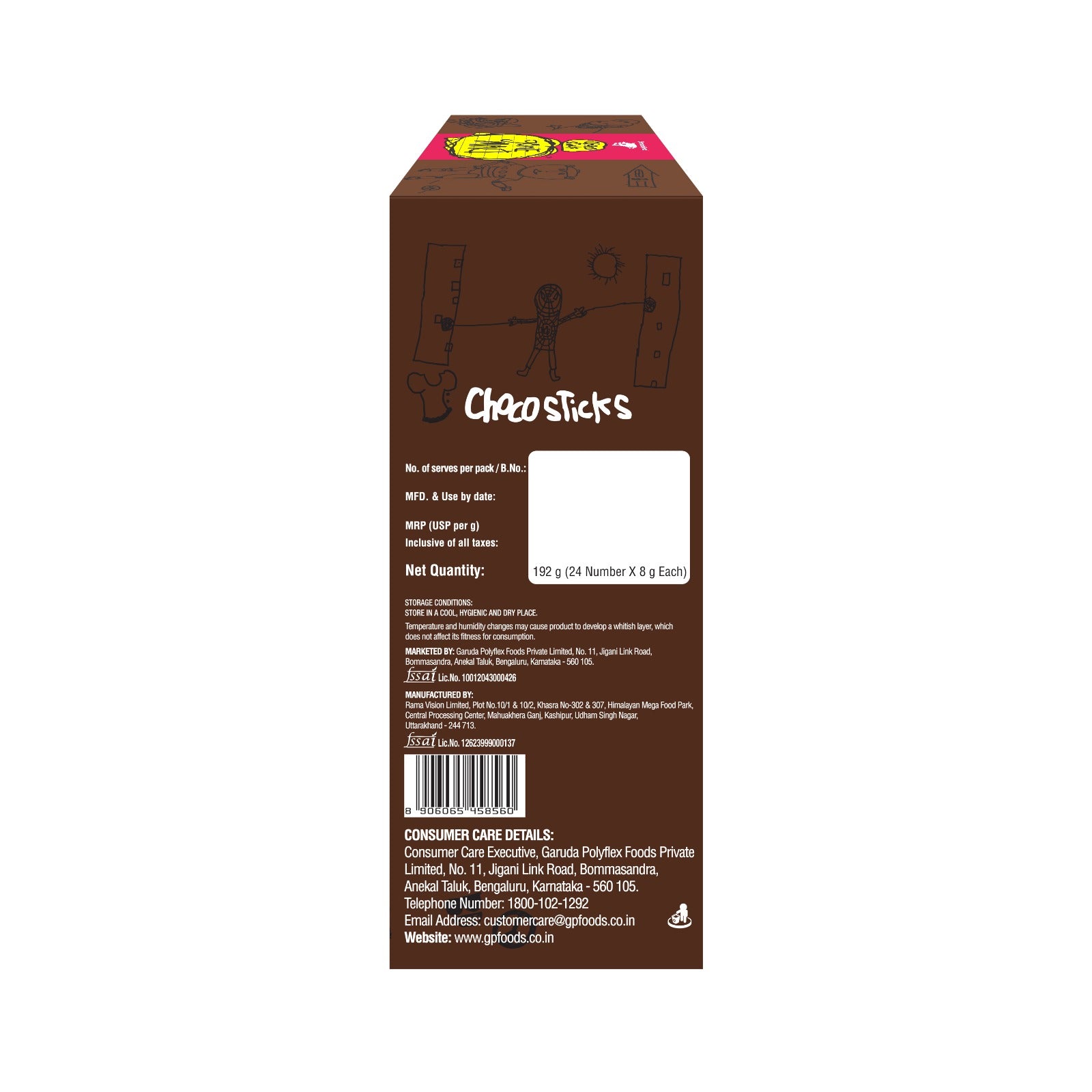 Gone Mad Premium Choco-Filled Wafer Sticks – 24 Sticks (192g) – Crispy, Creamy & Delicious Chocolate Snack