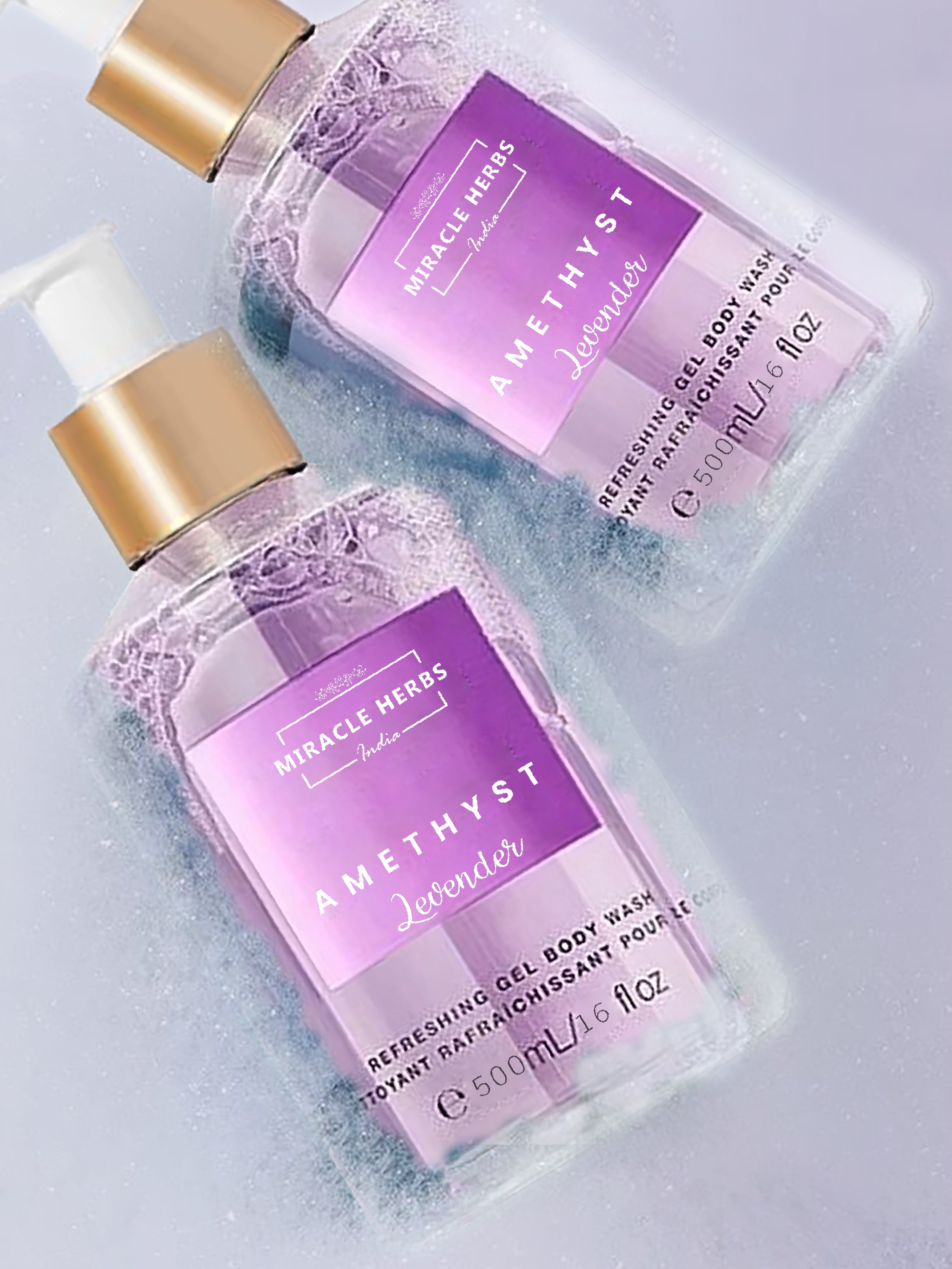 Miracle Herbs AMATHYST Refreshing Gel Body Wash Lavender