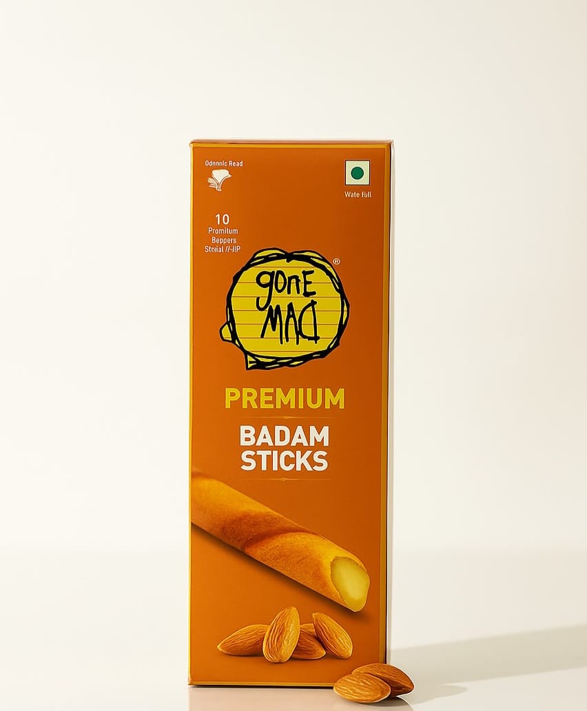 Gone Mad Gang of 10 Premium Badam Sticks – Crispy, Creamy & Delicious Snack