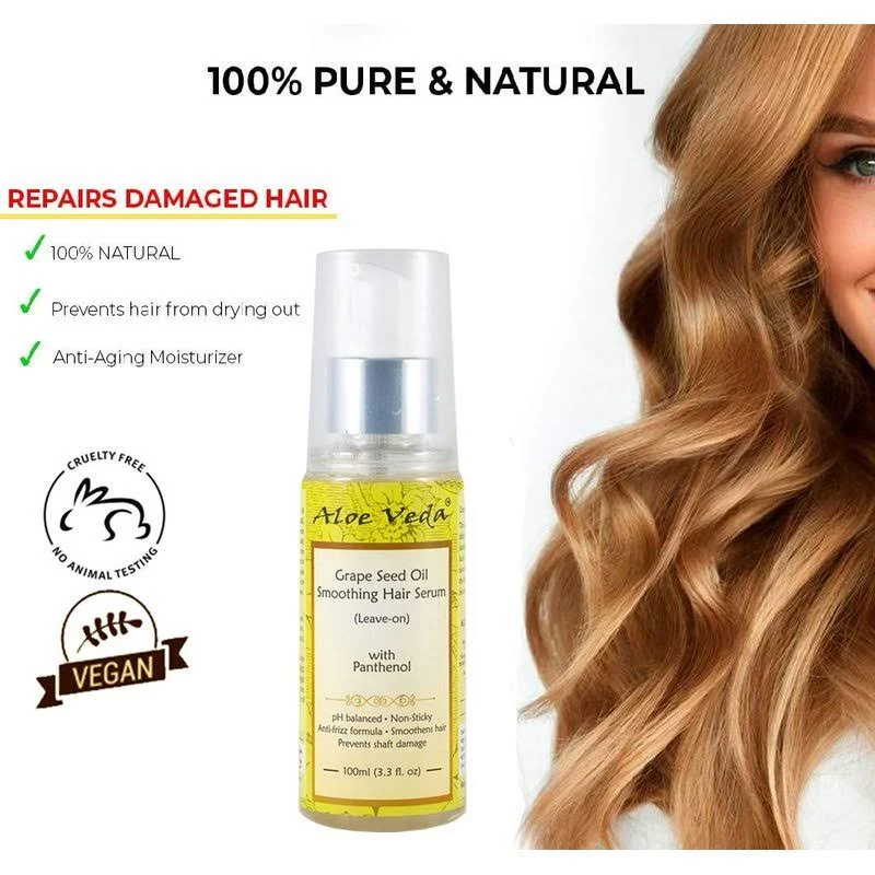 Aloe Veda Grape Seed Oil Smoothing Hair Serum