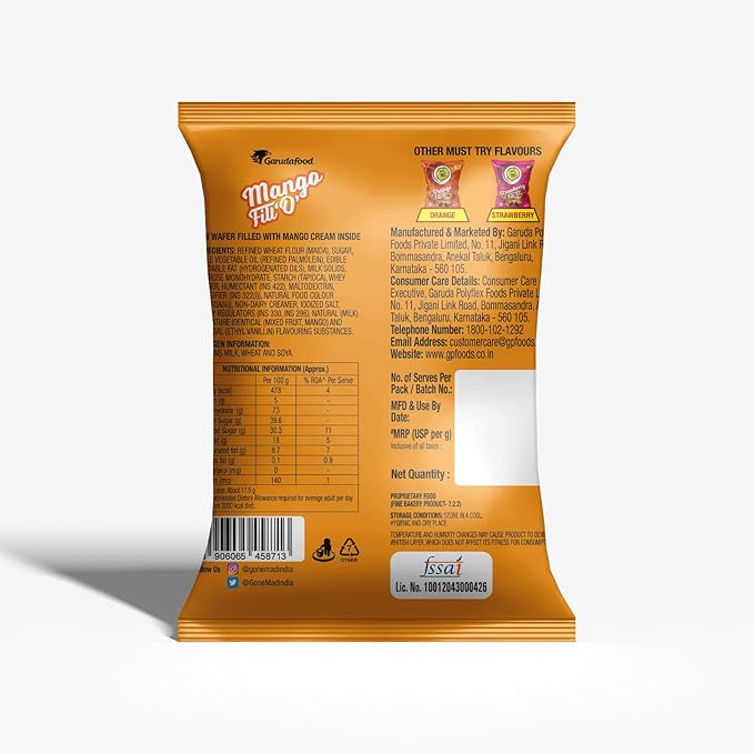Gone Mad Mango Fillo, Pack of 12 (209g) – Crispy & Creamy Filled Snack