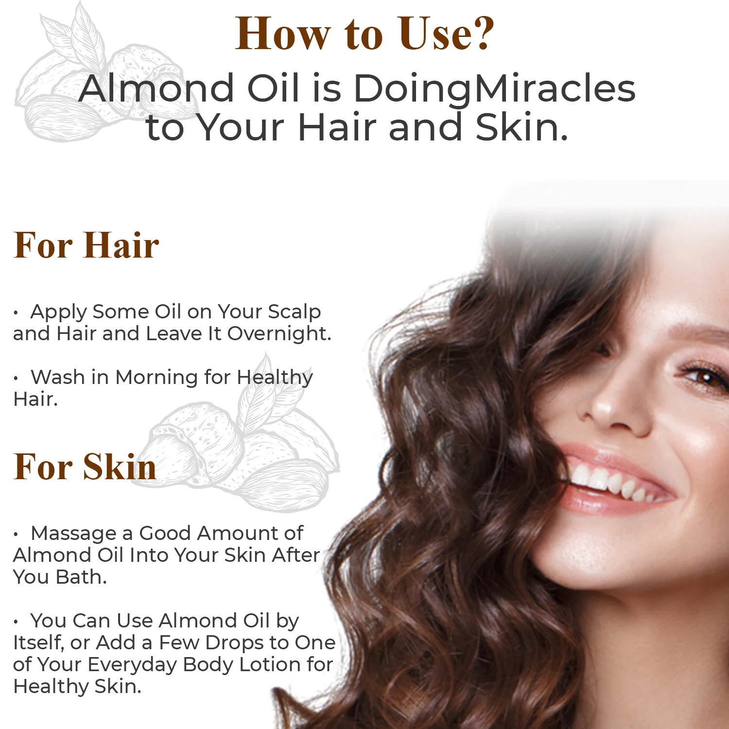 Aloe Veda Distil Cold Pressed Sweet Almond Oil for Hair and Skin,200ml