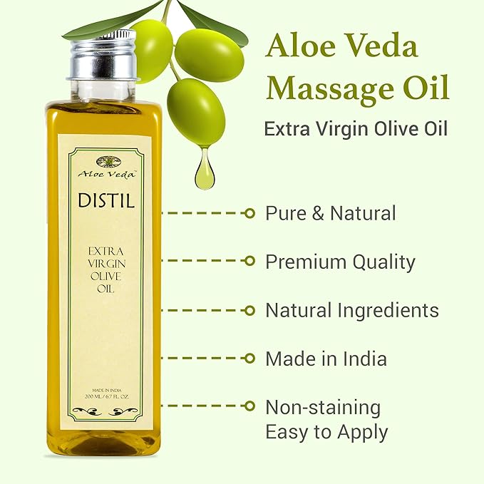 Aloe Veda Extra Virgin Pure Olive Oil for Hair and Skin,200 ml