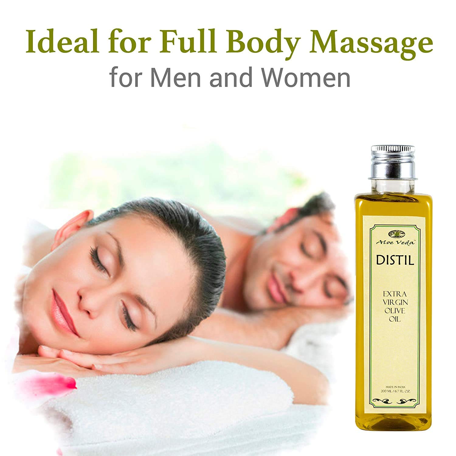 Aloe Veda Extra Virgin Pure Olive Oil for Hair and Skin,200 ml