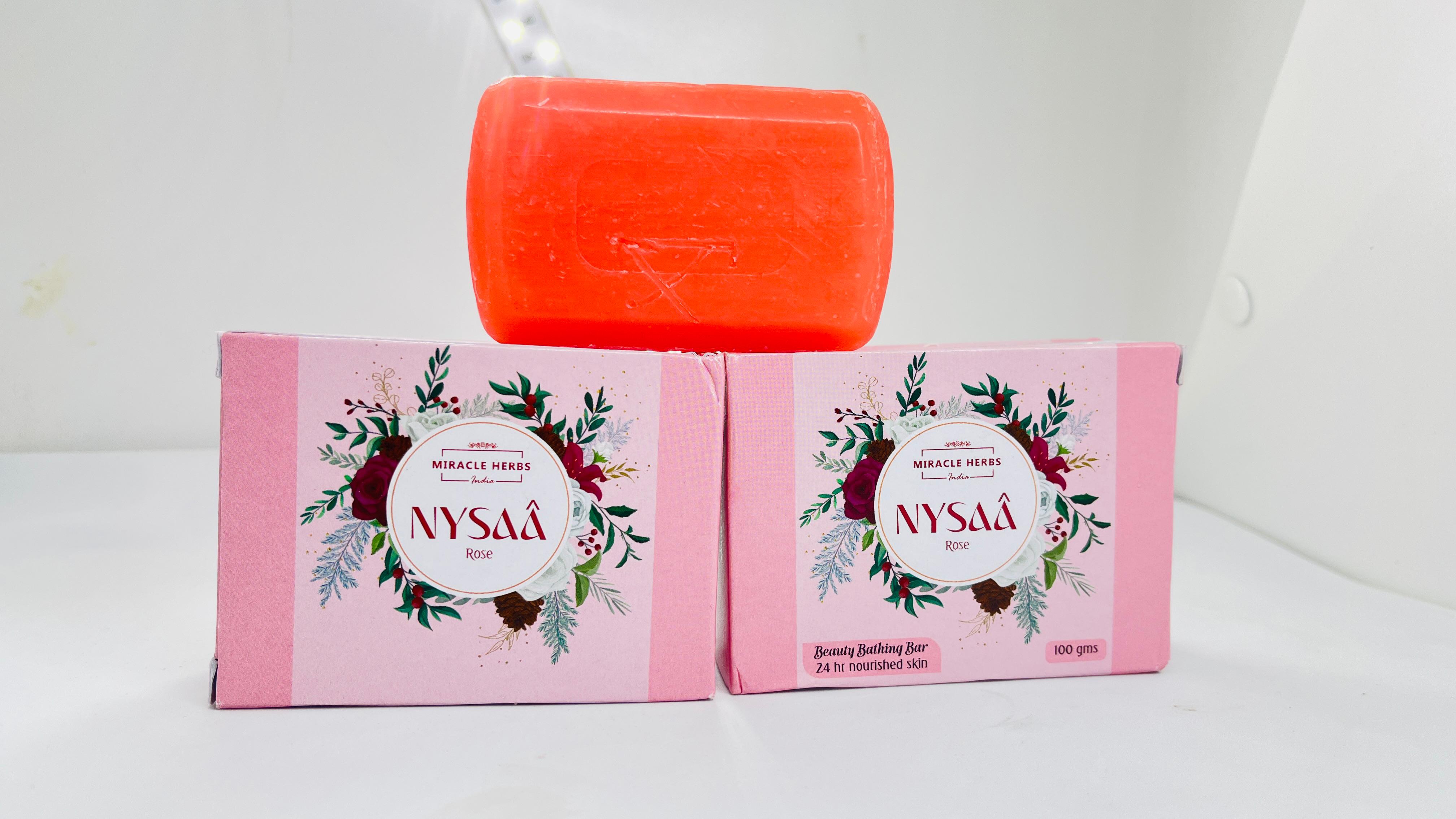Miracle Herbs Nysaa Rose bathing bar(Pack of 2)