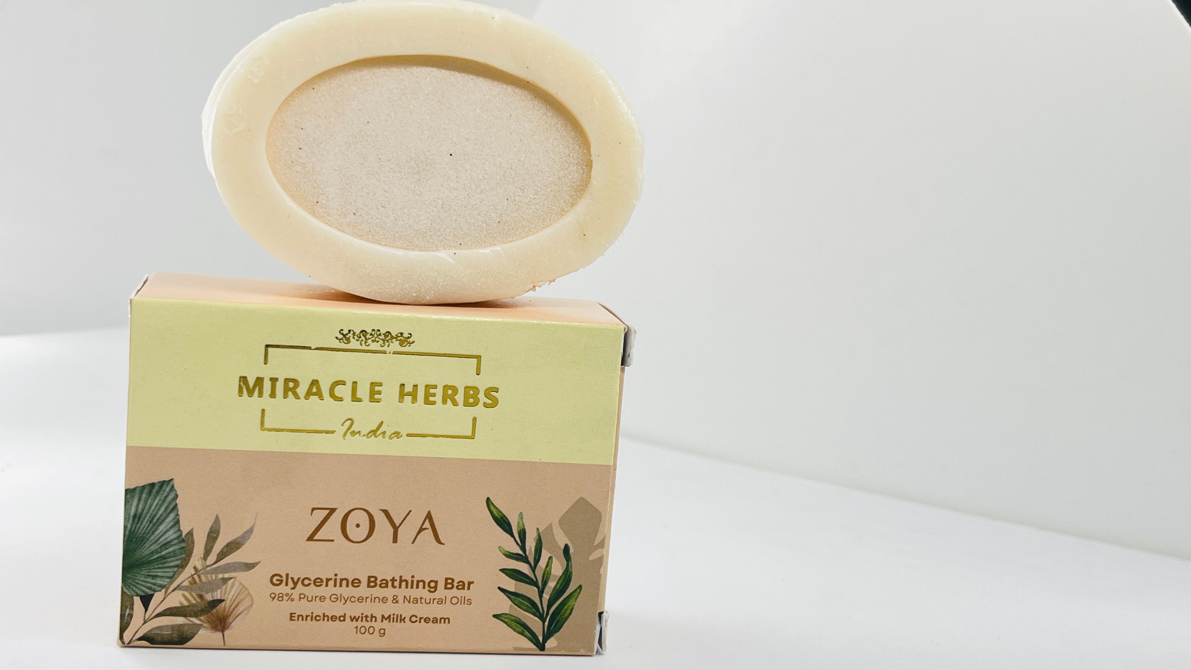 Miracle Herbs ZOYA Milk Cream Glycerine Bathing Bar