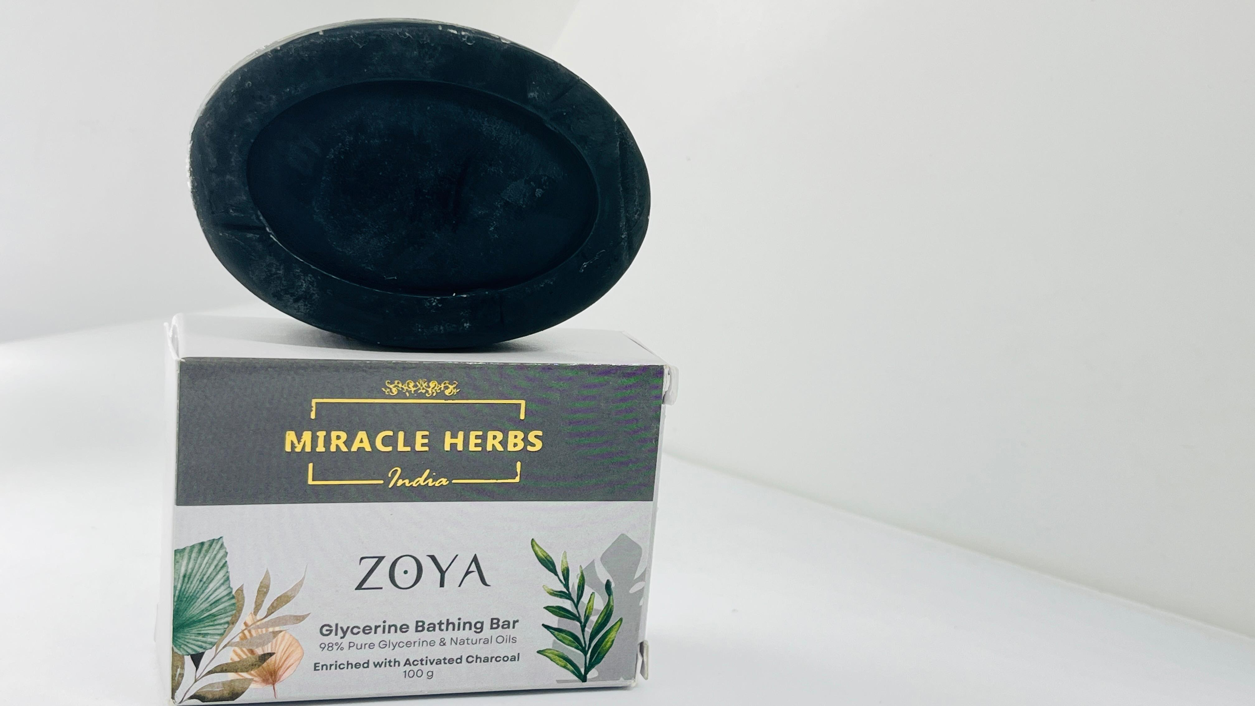Miracle Herbs ZOYA Charcoal Glycerine Bathing Bar