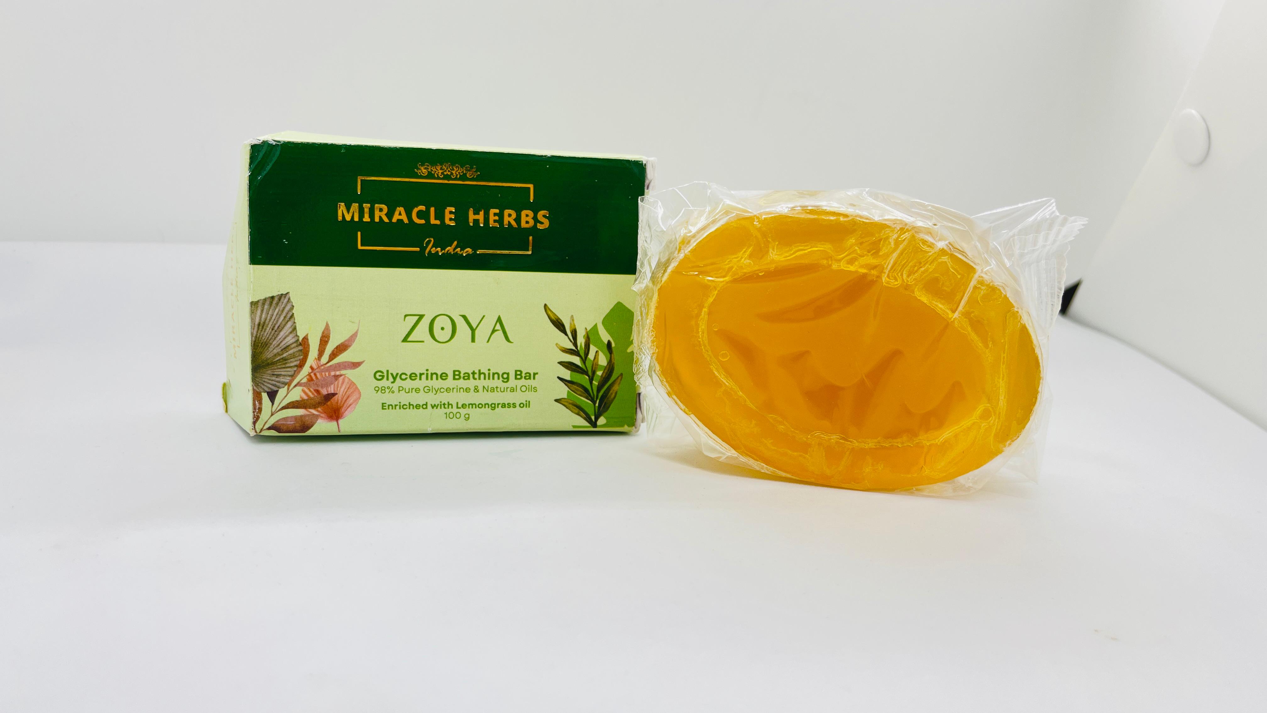 Miracle Herbs ZOYA Lemongrass Glycerine Bathing Bar