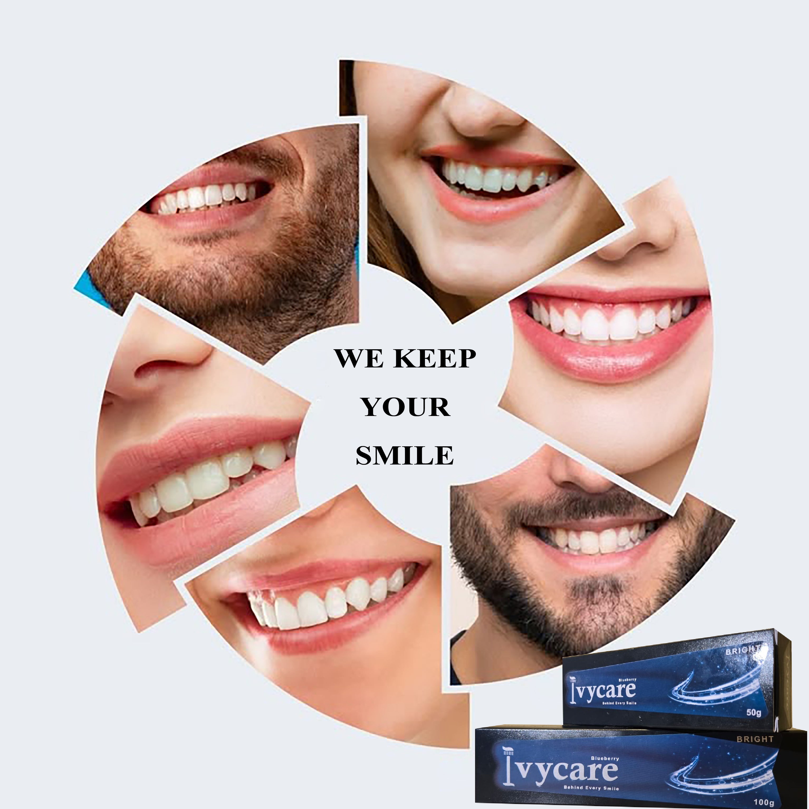 Ivycare Toothpaste, Gel- Cream Blueberry Bright(NEW)