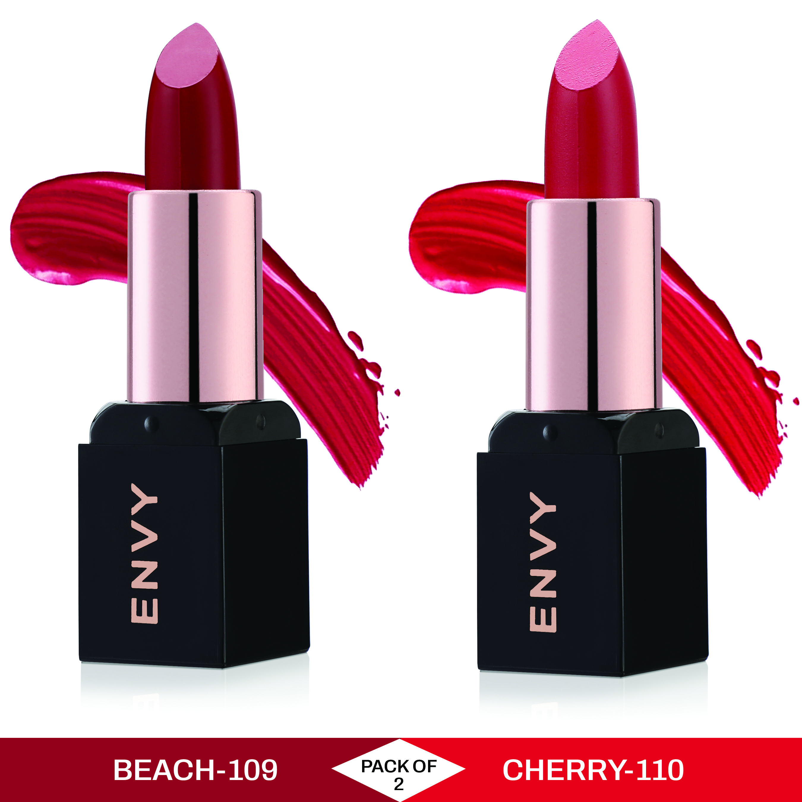 CAL Losangeles Envy Lipstick- Beach & Cherry(Combo of 2)
